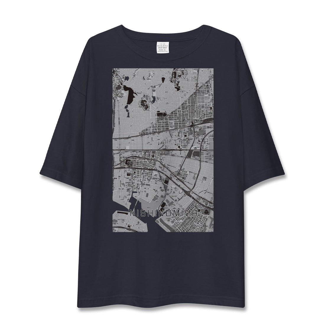 【西宮（兵庫県）】地図柄ビッグシルエットTシャツ