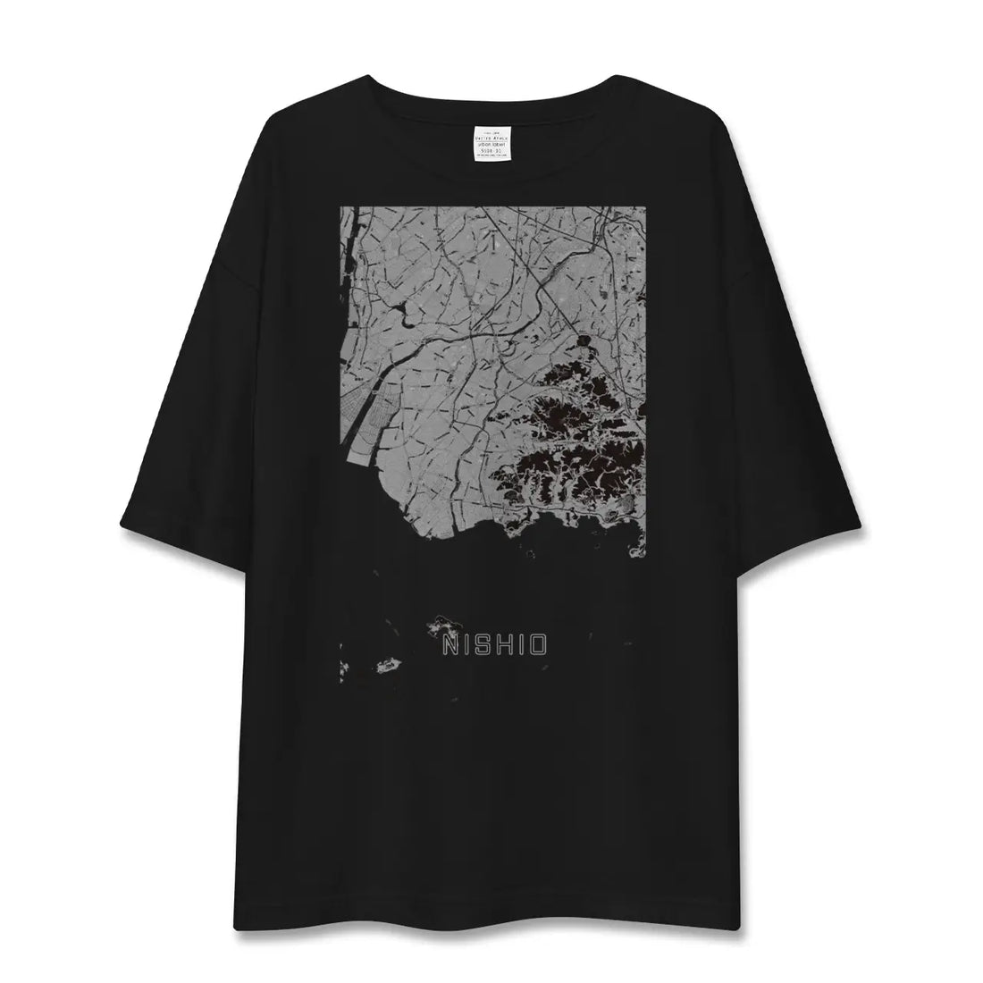 【西尾2(愛知県)】地図柄ビッグシルエットTシャツ