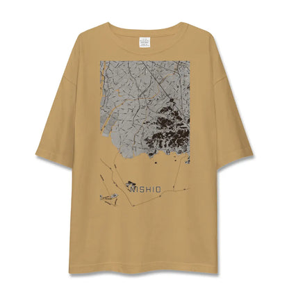 【西尾2（愛知県）】地図柄ビッグシルエットTシャツ