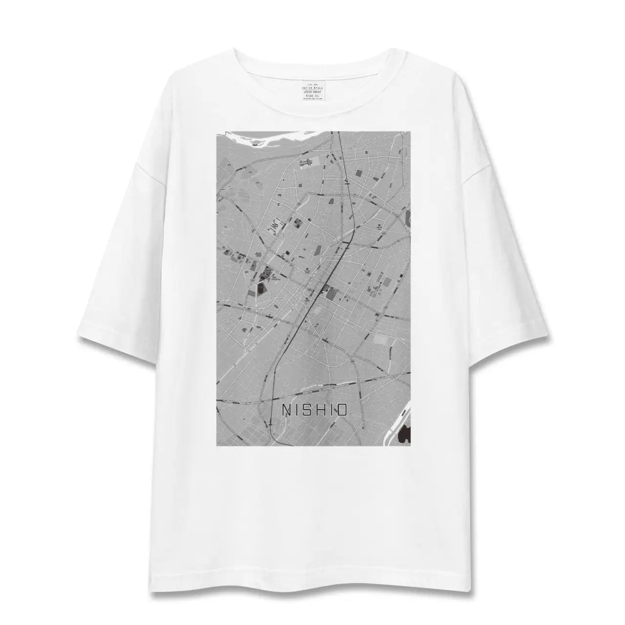 【西尾（愛知県）】地図柄ビッグシルエットTシャツ