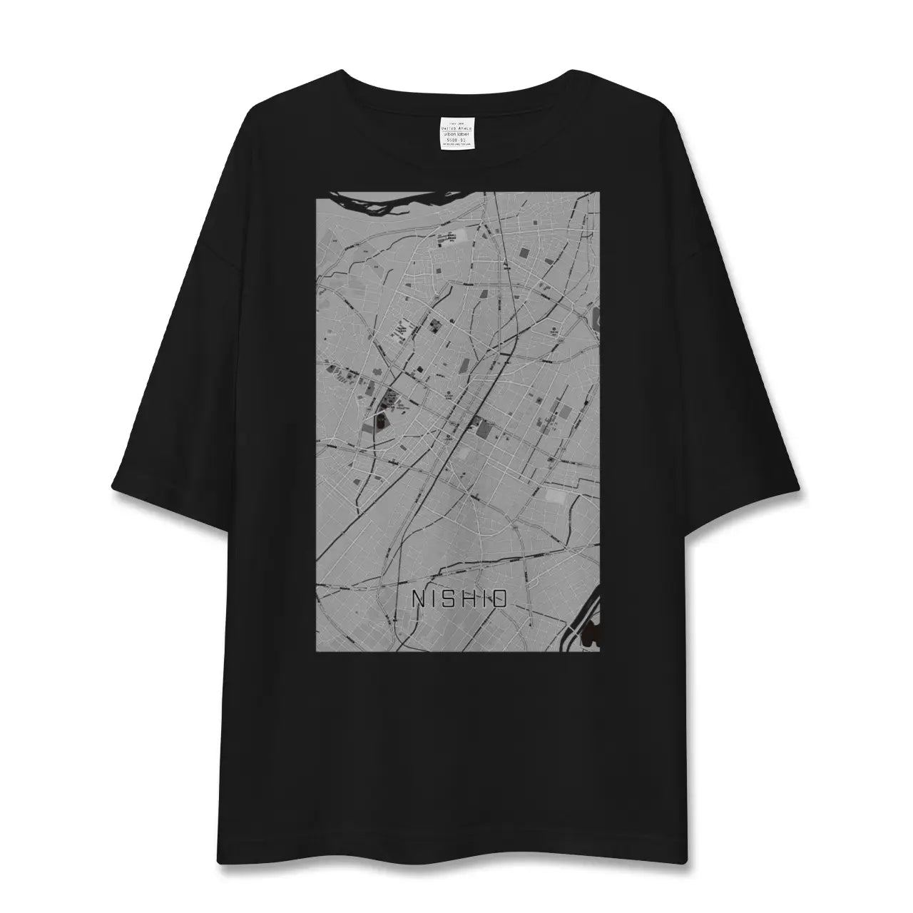 【西尾（愛知県）】地図柄ビッグシルエットTシャツ