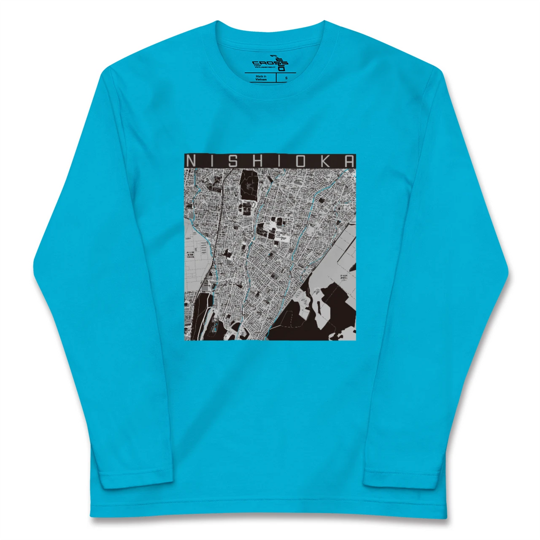 【西岡(北海道)】地図柄ロングスリーブTシャツ