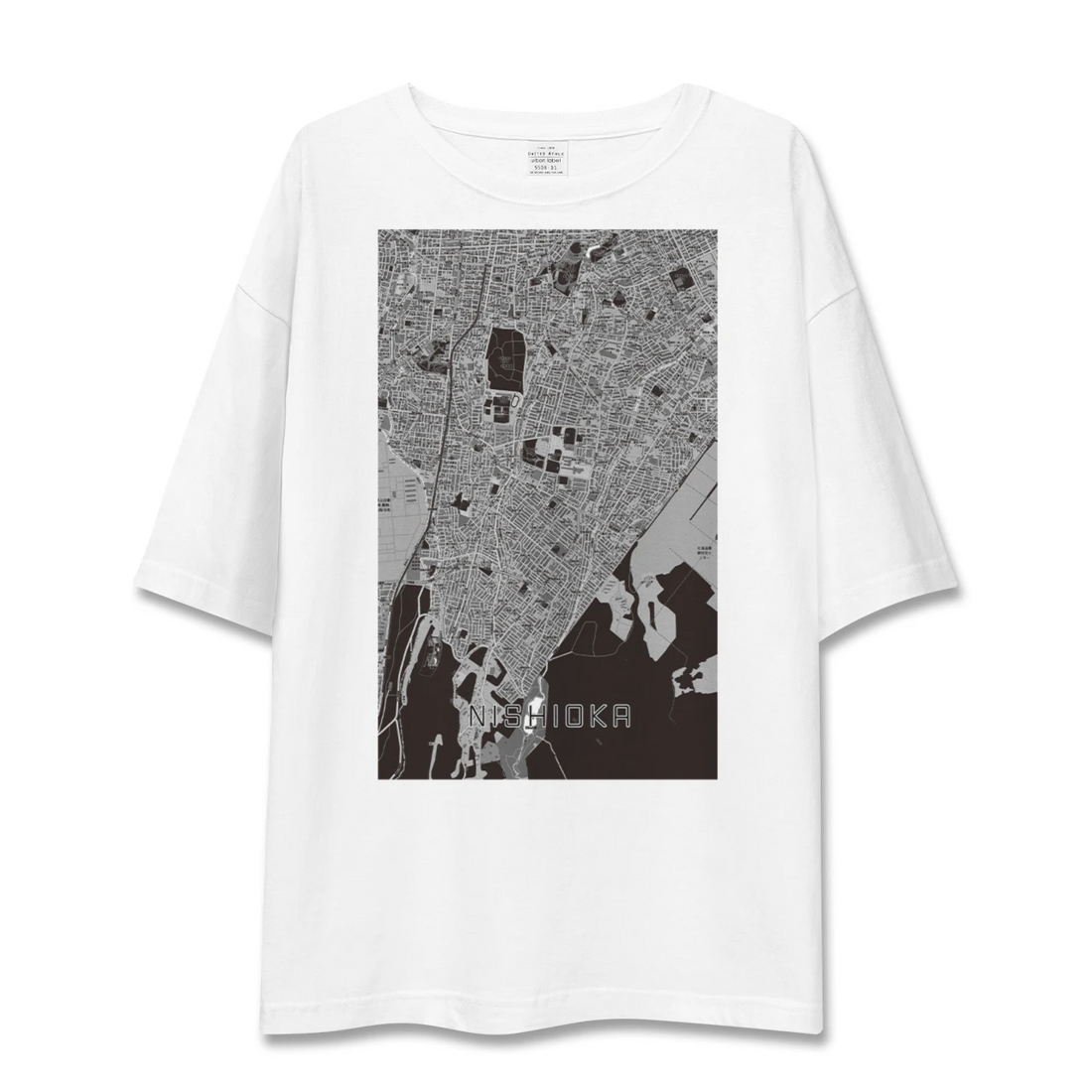 【西岡(北海道)】地図柄ビッグシルエットTシャツ