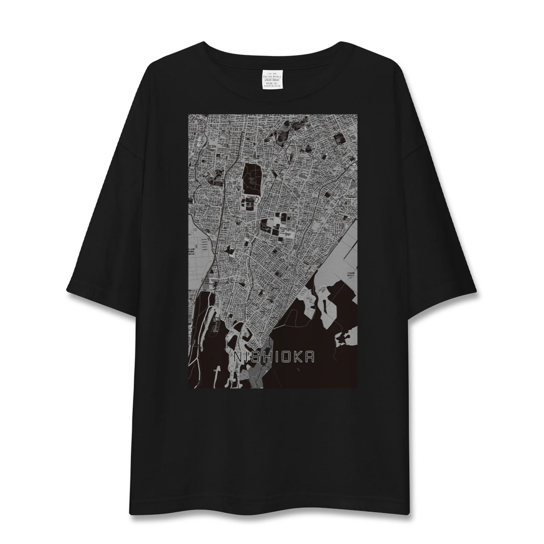 【西岡(北海道)】地図柄ビッグシルエットTシャツ