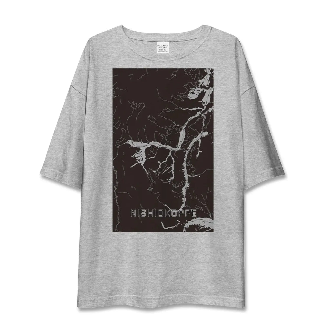 【西興部（北海道）】地図柄ビッグシルエットTシャツ