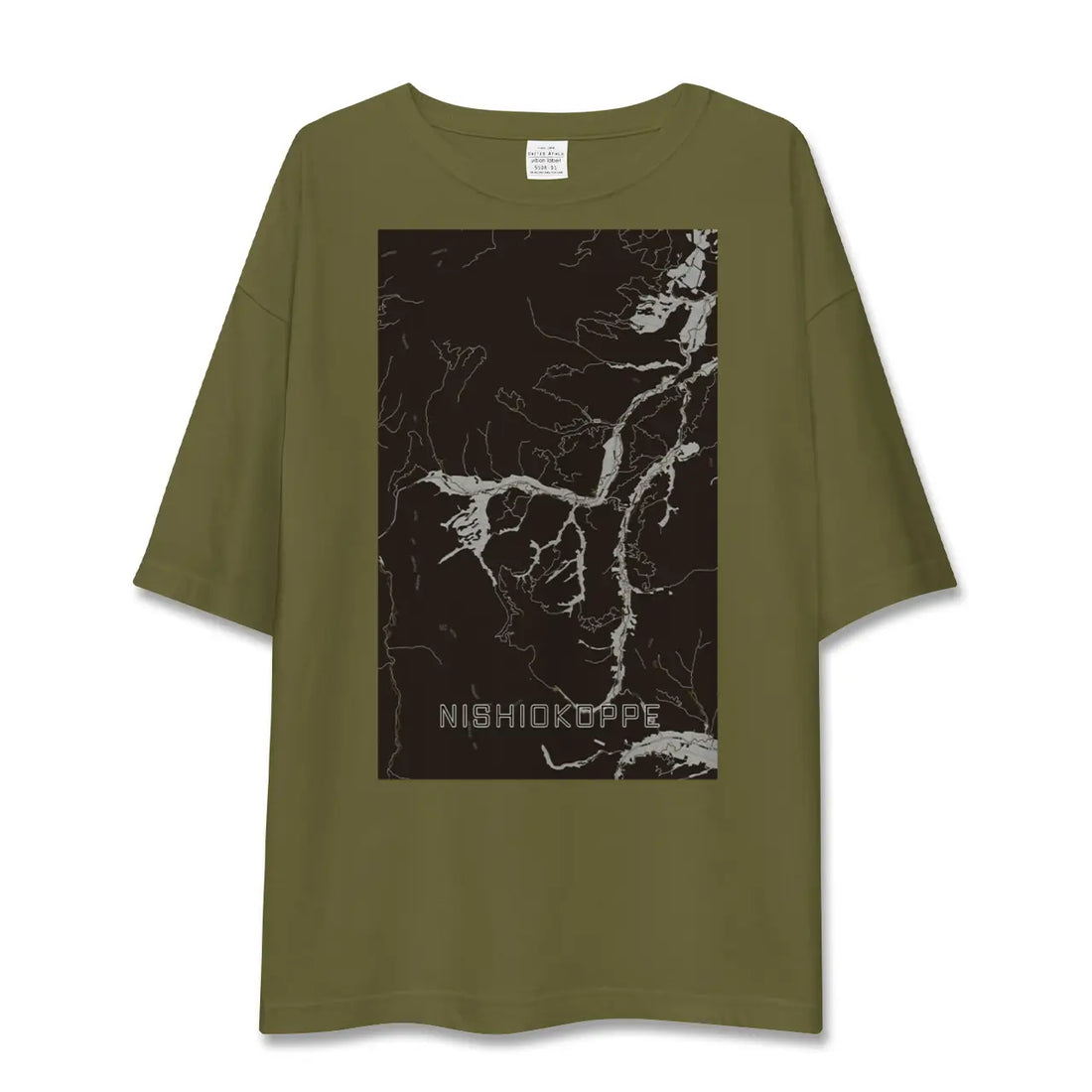 【西興部(北海道)】地図柄ビッグシルエットTシャツ