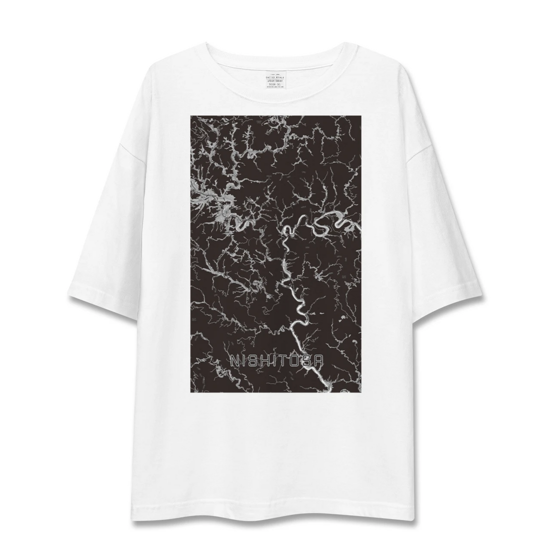 【西土佐(高知県)】地図柄ビッグシルエットTシャツ