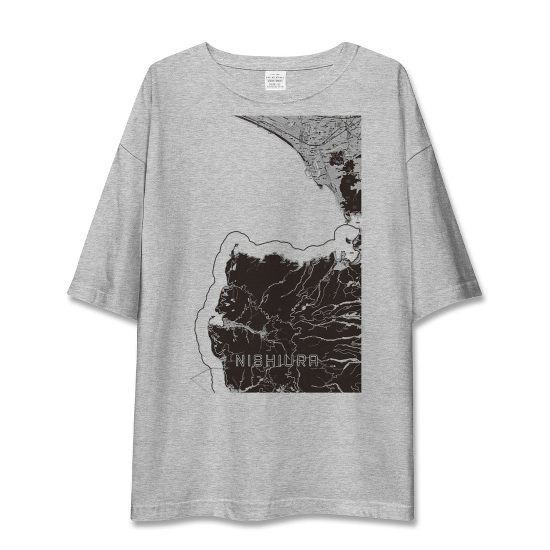 【西浦(静岡県)】地図柄ビッグシルエットTシャツ
