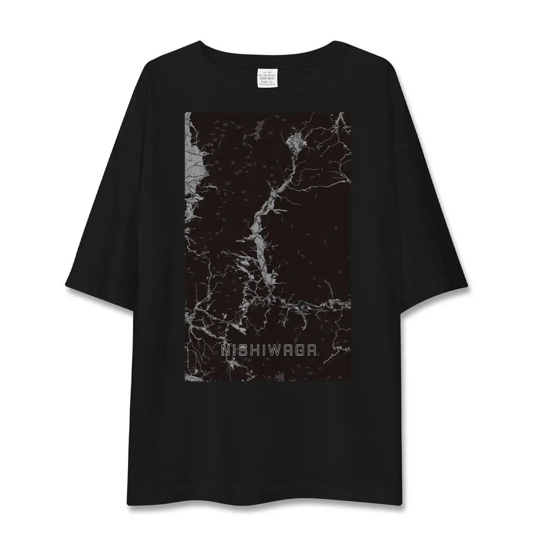 【西和賀（岩手県）】地図柄ビッグシルエットTシャツ