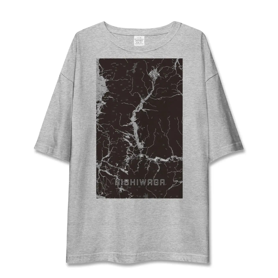 【西和賀(岩手県)】地図柄ビッグシルエットTシャツ