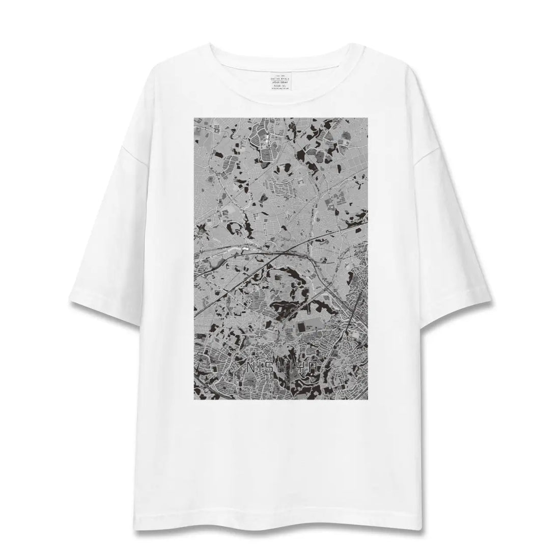 【西谷(神奈川県)】地図柄ビッグシルエットTシャツ