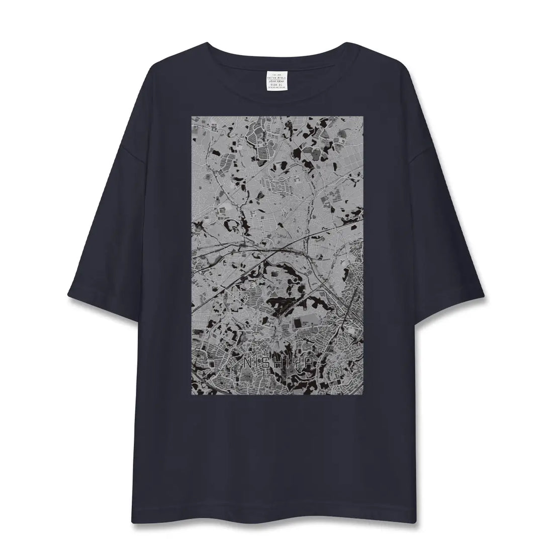【西谷（神奈川県）】地図柄ビッグシルエットTシャツ