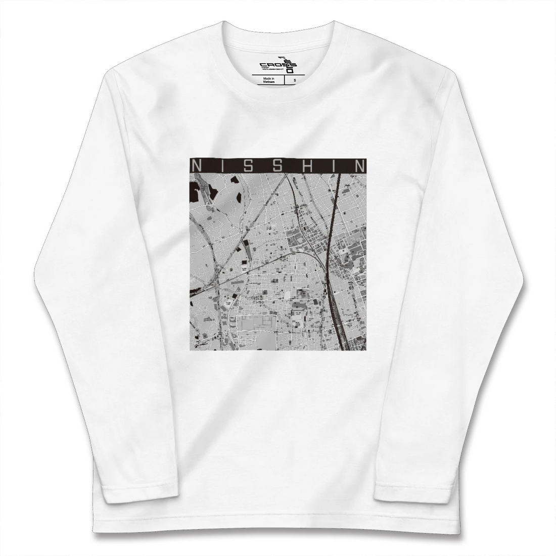 【日進(埼玉県)】地図柄ロングスリーブTシャツ