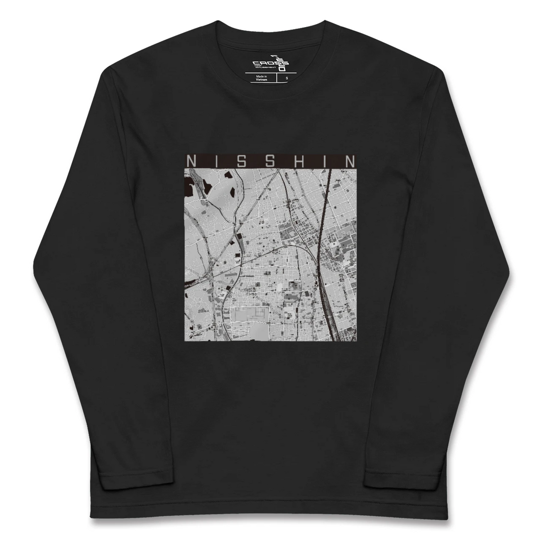【日進(埼玉県)】地図柄ロングスリーブTシャツ