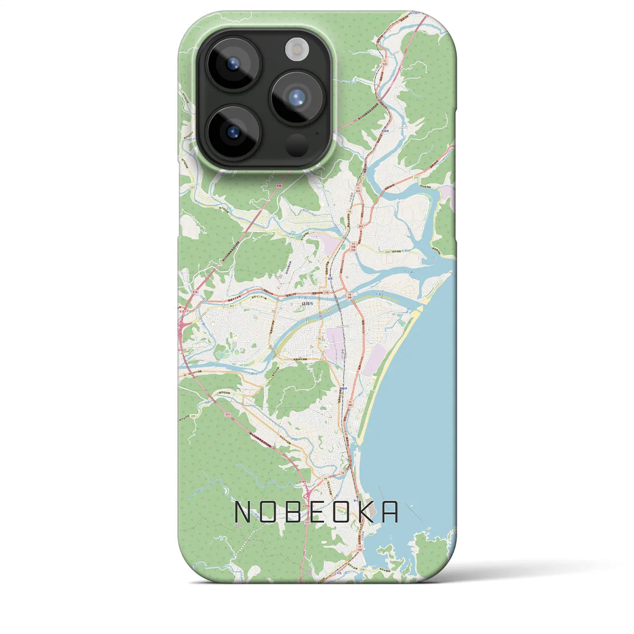 【延岡】地図柄iPhoneケース（バックカバータイプ・ナチュラル）iPhone 15 Pro Max 用