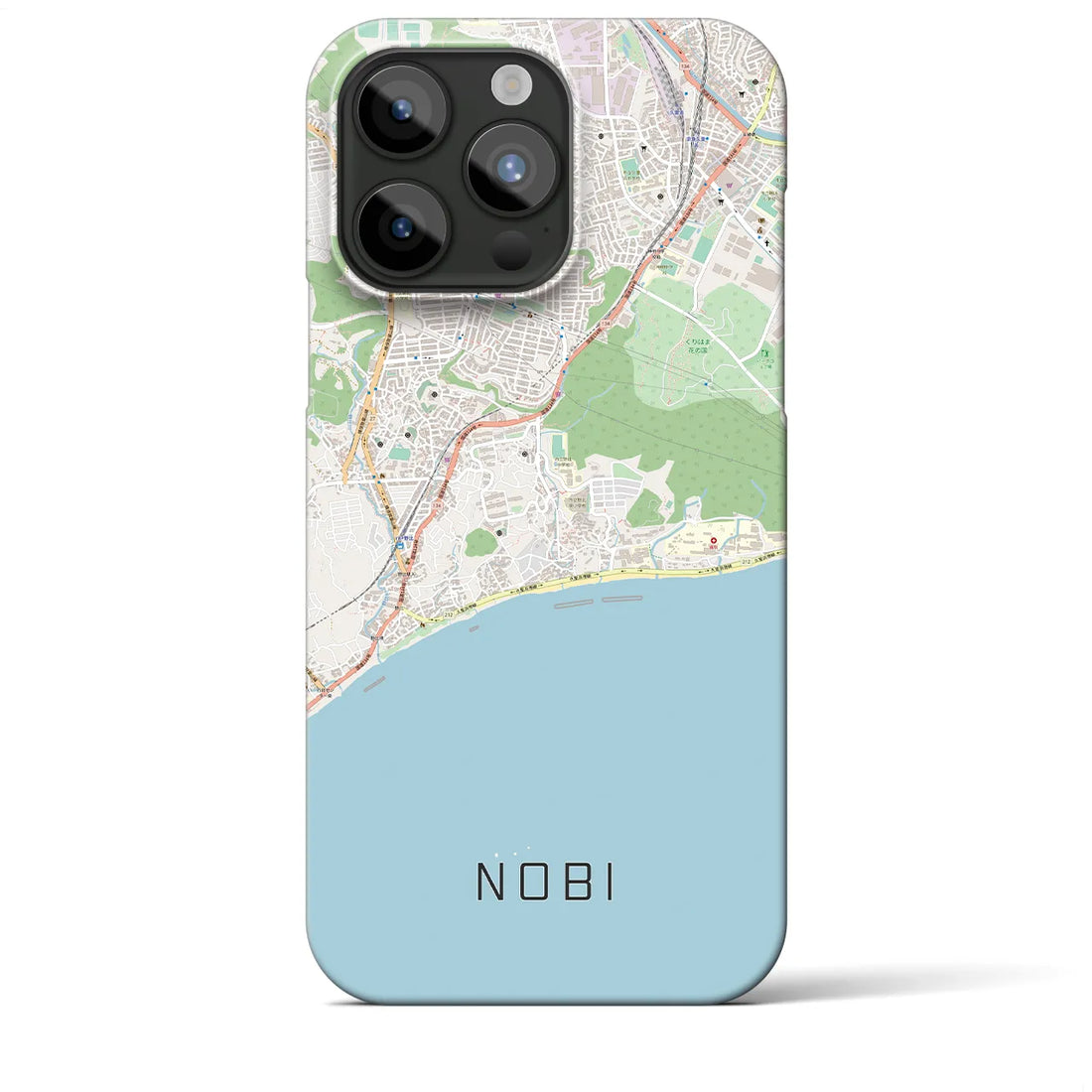 【野比】地図柄iPhoneケース（バックカバータイプ・ナチュラル）iPhone 15 Pro Max 用