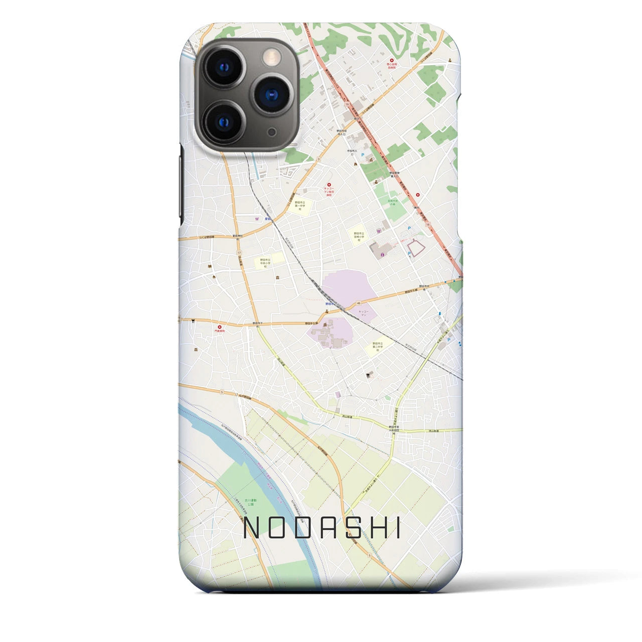 【野田市】地図柄iPhoneケース（バックカバータイプ・ナチュラル）iPhone 11 Pro Max 用