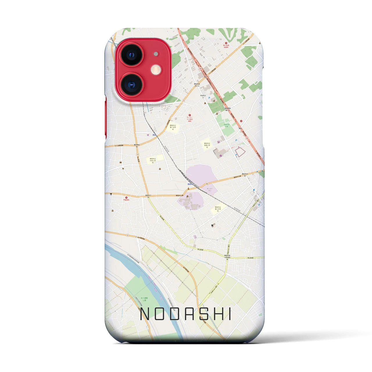 【野田市】地図柄iPhoneケース（バックカバータイプ・ナチュラル）iPhone 11 用