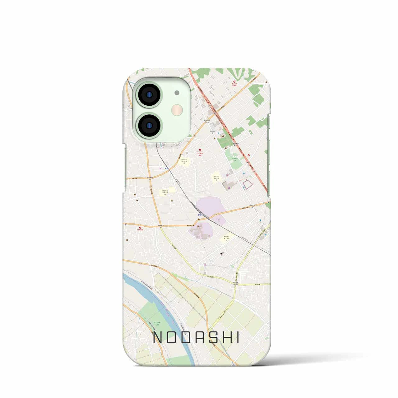 【野田市】地図柄iPhoneケース（バックカバータイプ・ナチュラル）iPhone 12 mini 用