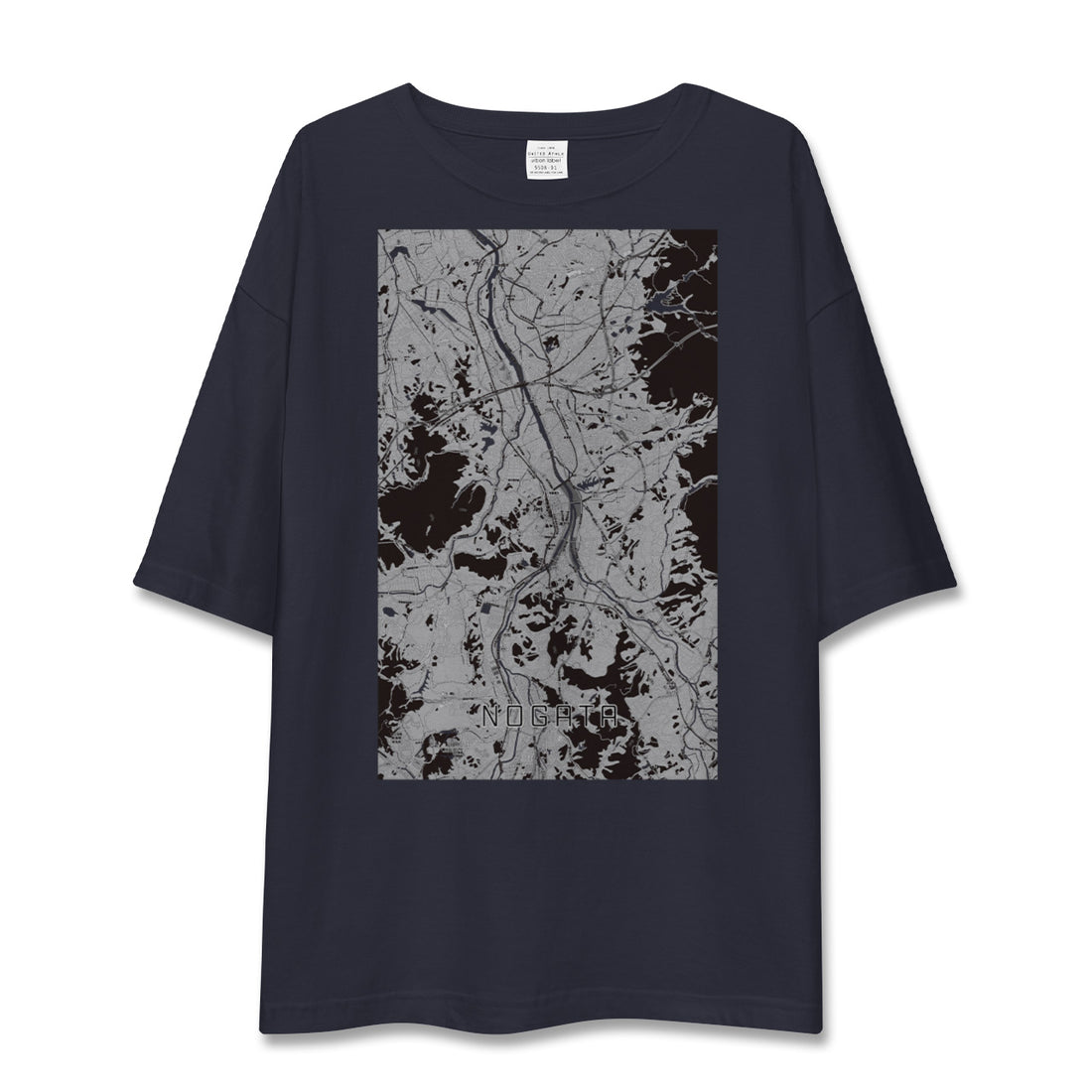 【直方（福岡県）】地図柄ビッグシルエットTシャツ