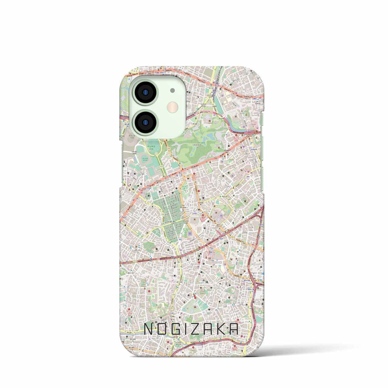 【乃木坂】地図柄iPhoneケース（バックカバータイプ・ナチュラル）iPhone 12 mini 用