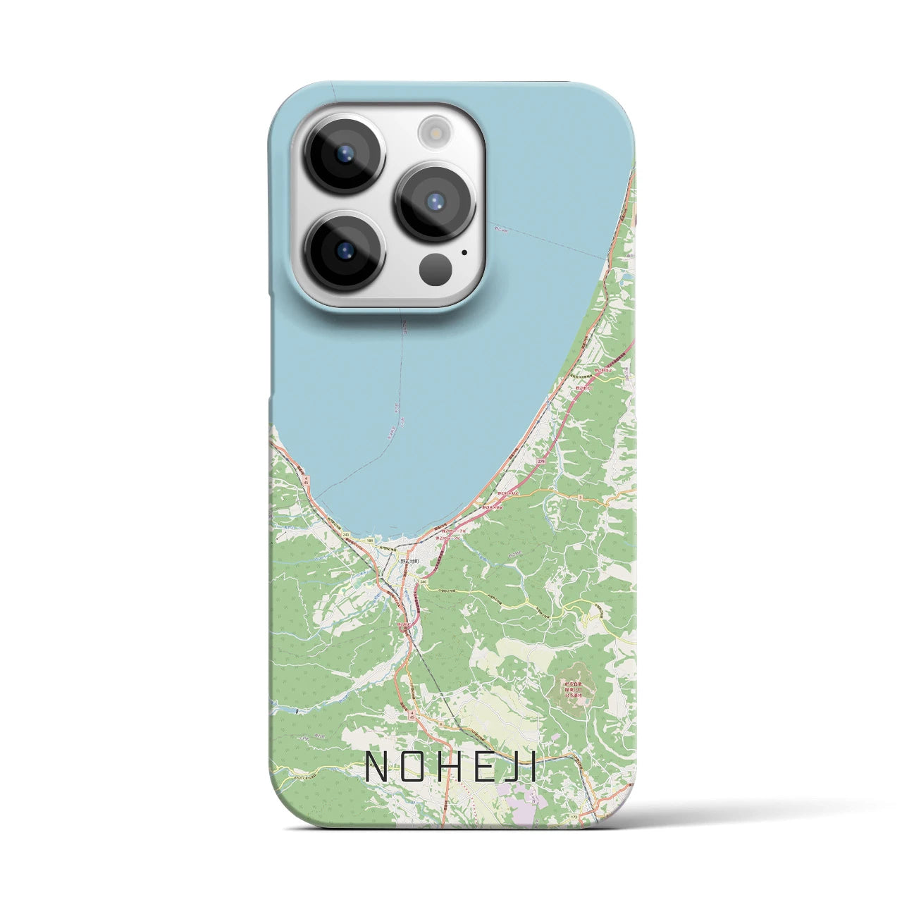 【野辺地】地図柄iPhoneケース（バックカバータイプ・ナチュラル）iPhone 14 Pro 用