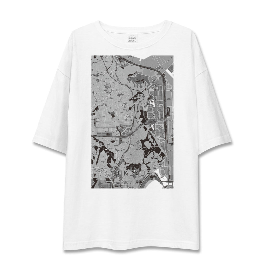 【能見台（神奈川県）】地図柄ビッグシルエットTシャツ