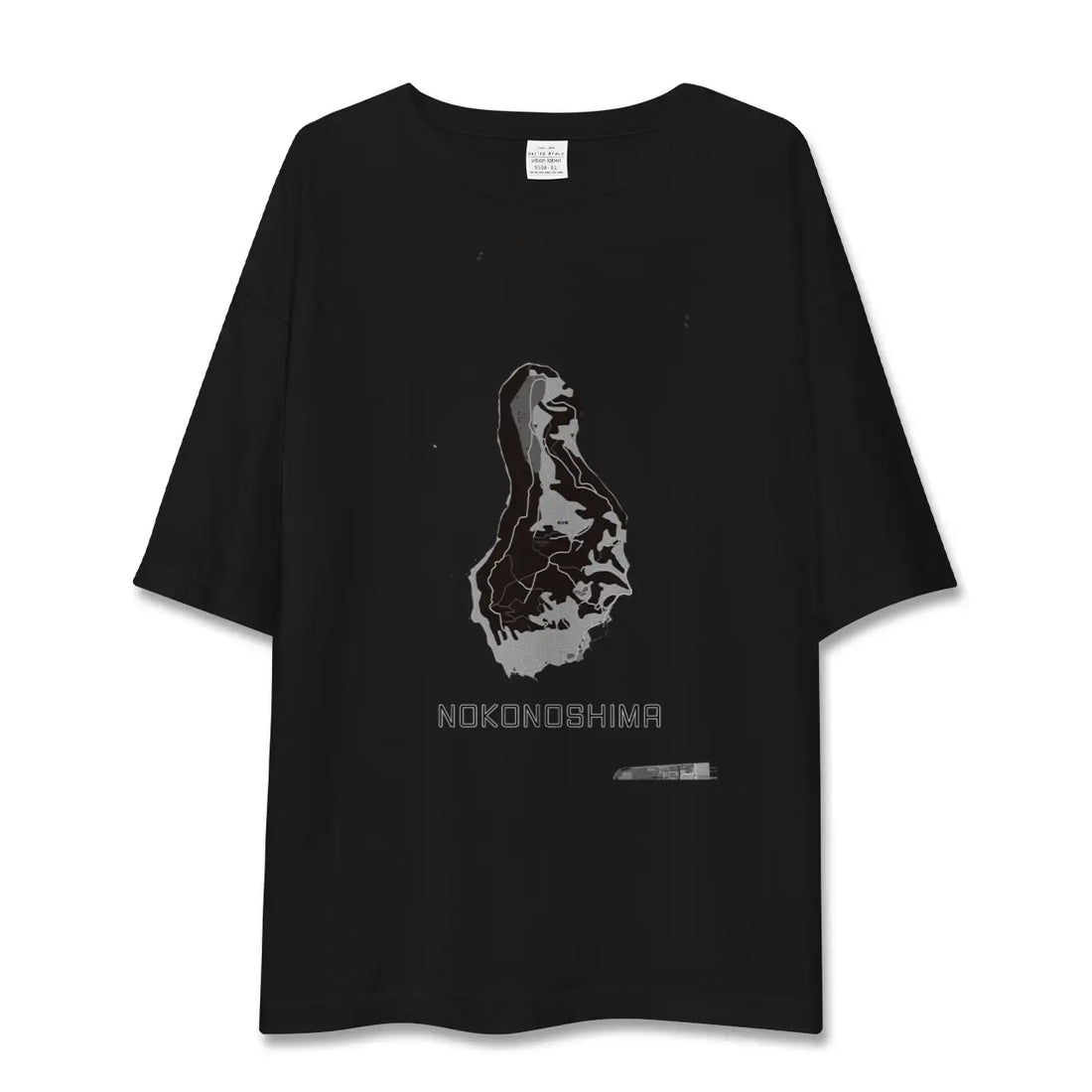 【能古島（福岡県）】地図柄ビッグシルエットTシャツ