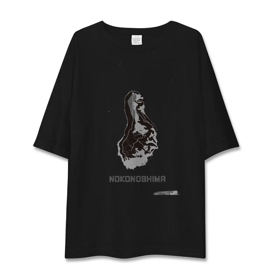 【能古島(福岡県)】地図柄ビッグシルエットTシャツ