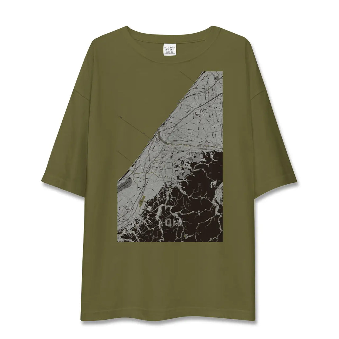 【能美(石川県)】地図柄ビッグシルエットTシャツ