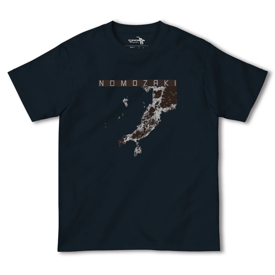 【野母崎(長崎県)】地図柄ヘビーウェイトTシャツ