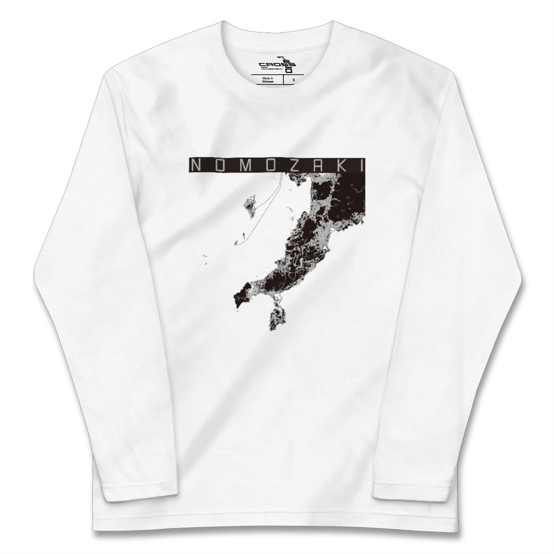 【野母崎(長崎県)】地図柄ロングスリーブTシャツ
