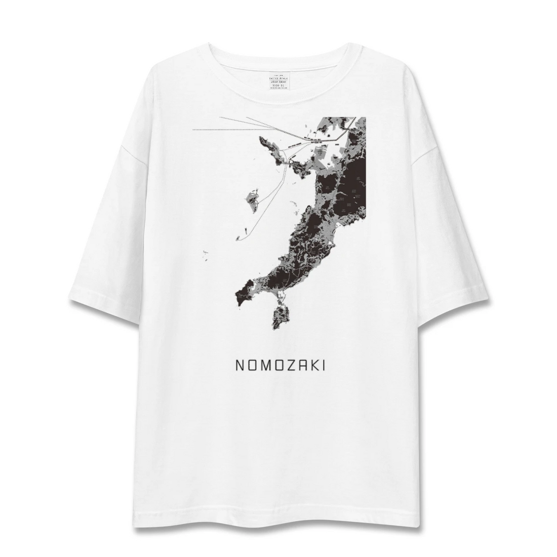 【野母崎(長崎県)】地図柄ビッグシルエットTシャツ