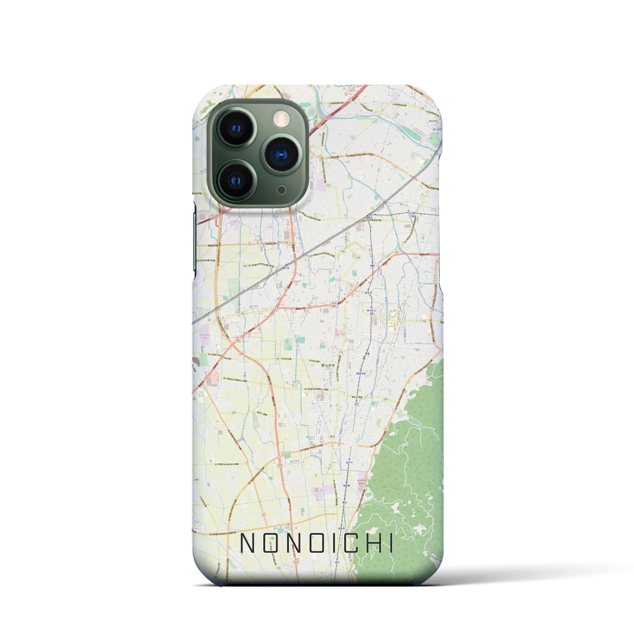 【野々市】地図柄iPhoneケース（バックカバータイプ・ナチュラル）iPhone 11 Pro 用