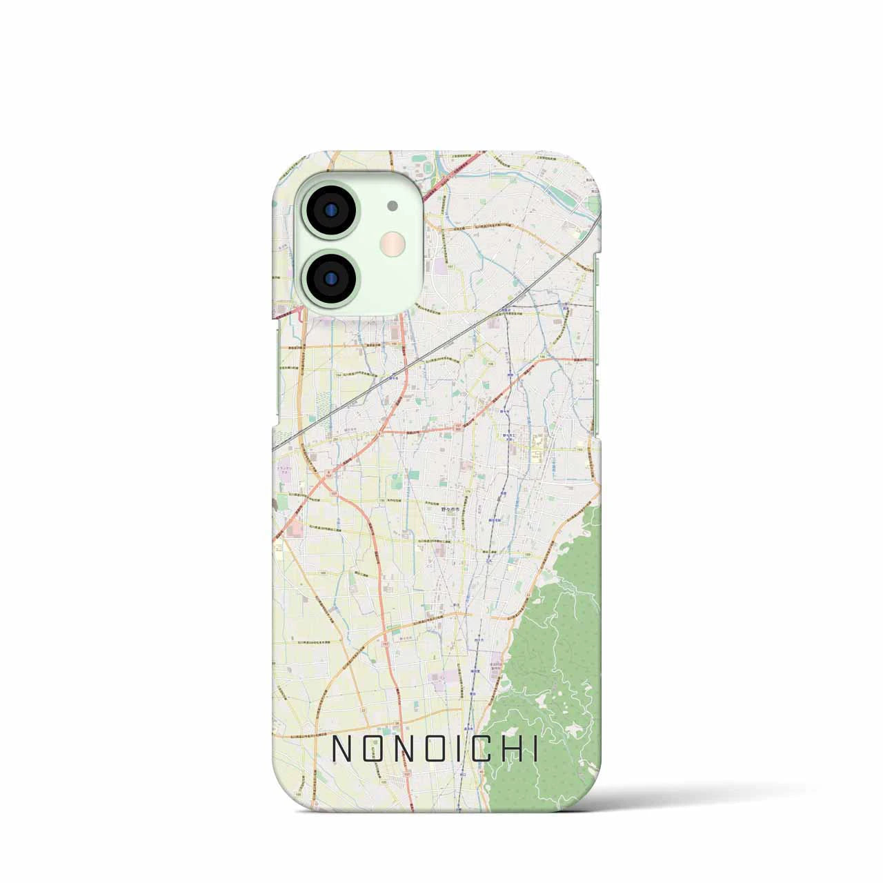 【野々市】地図柄iPhoneケース（バックカバータイプ・ナチュラル）iPhone 12 mini 用