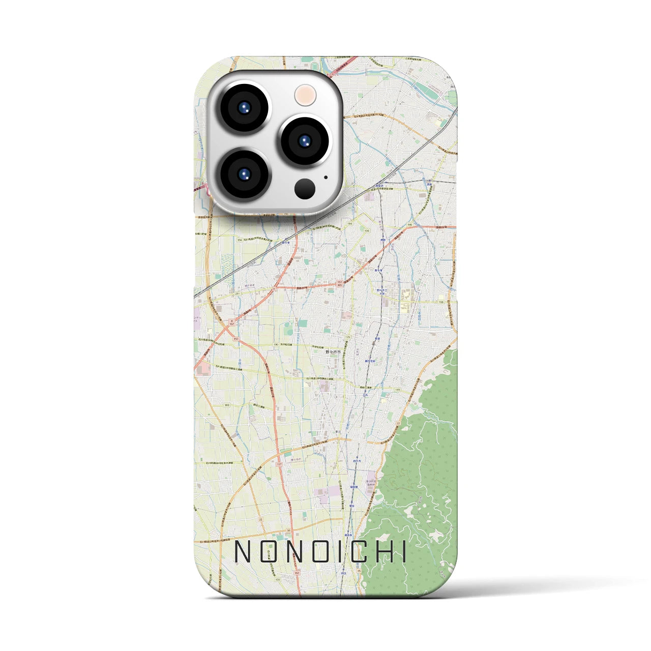 【野々市】地図柄iPhoneケース（バックカバータイプ・ナチュラル）iPhone 13 Pro 用