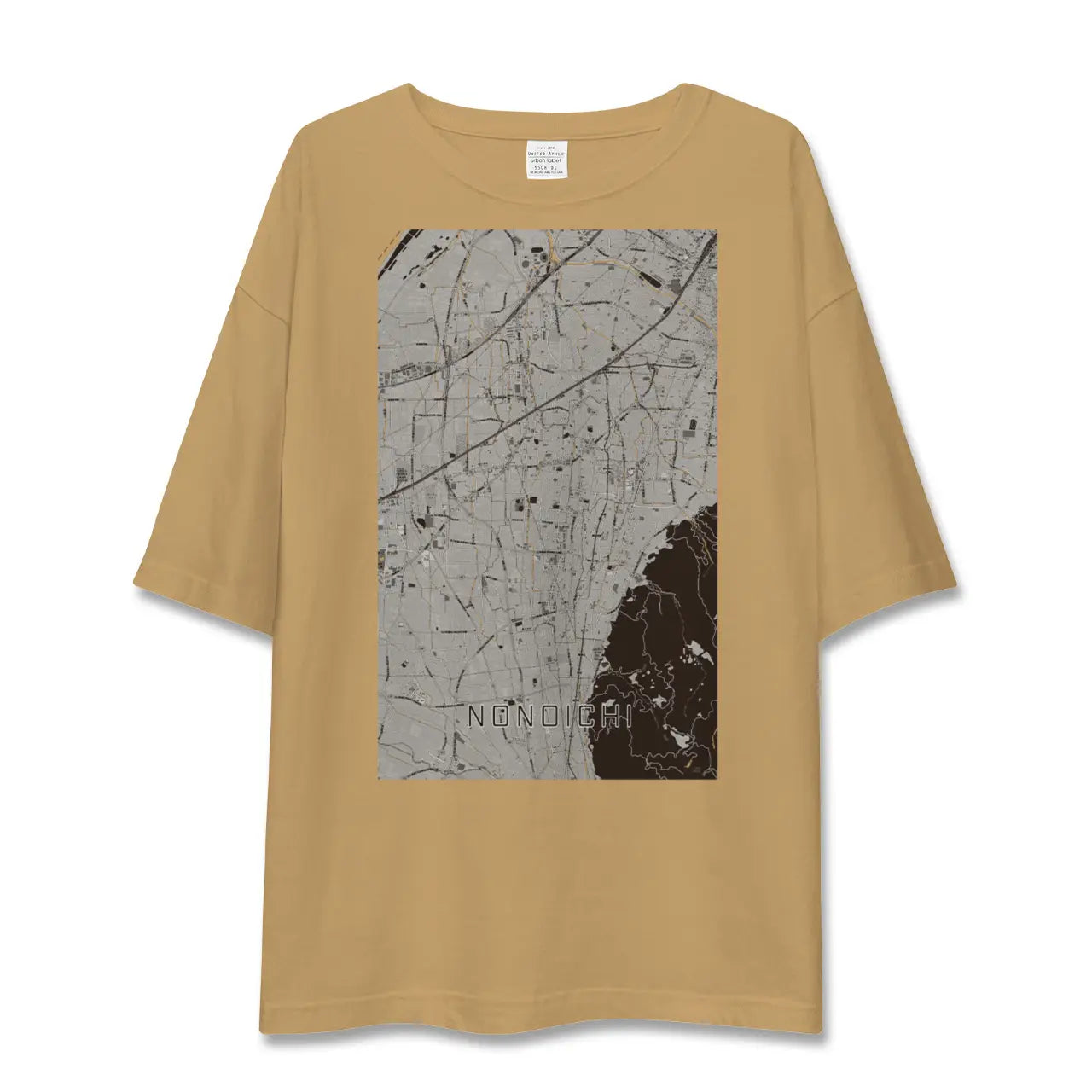 【野々市（石川県）】地図柄ビッグシルエットTシャツ