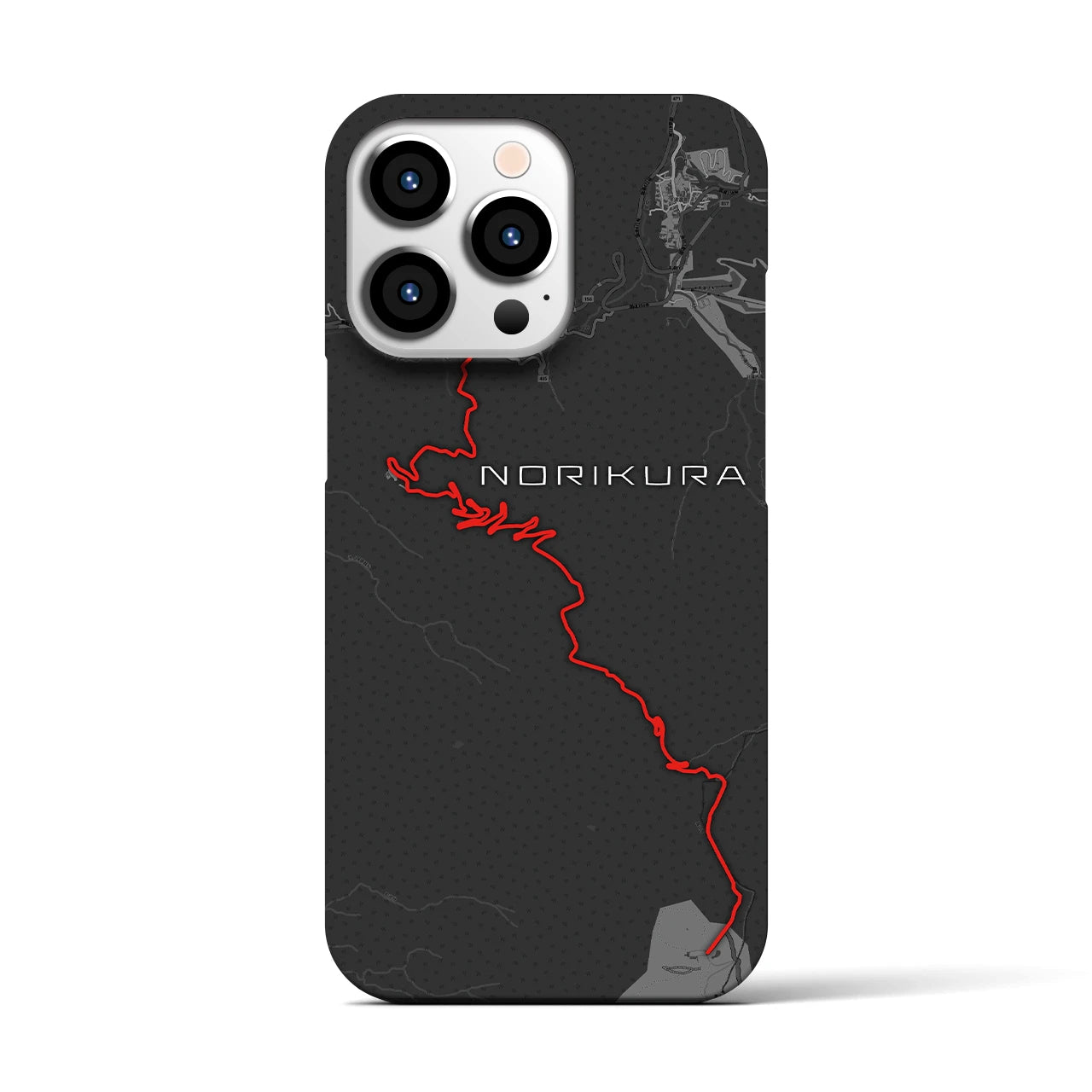 Recipro × Crossfield【乗鞍】地図柄iPhoneケース（バックカバータイプ・チャコール）iPhone 13 Pro 用