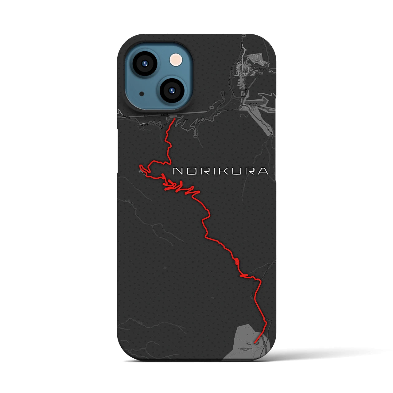 Recipro × Crossfield【乗鞍】地図柄iPhoneケース（バックカバータイプ・チャコール）iPhone 13 用