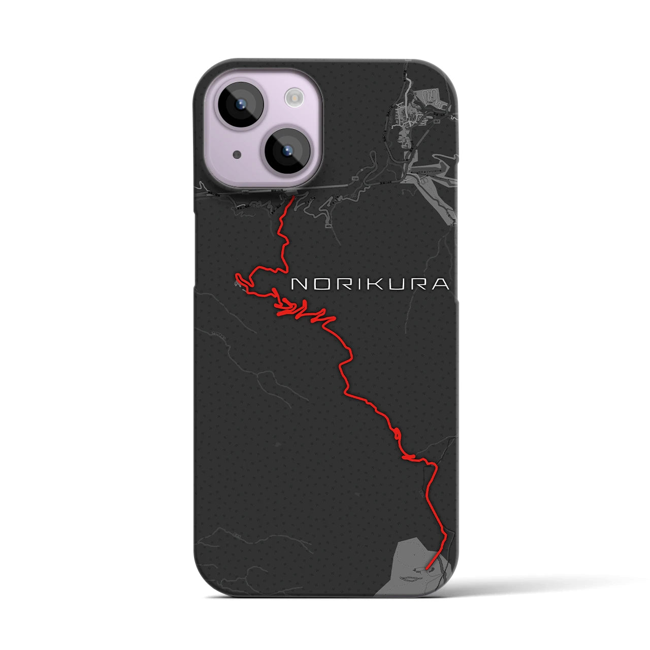 Recipro × Crossfield【乗鞍】地図柄iPhoneケース（バックカバータイプ・チャコール）iPhone 14 用