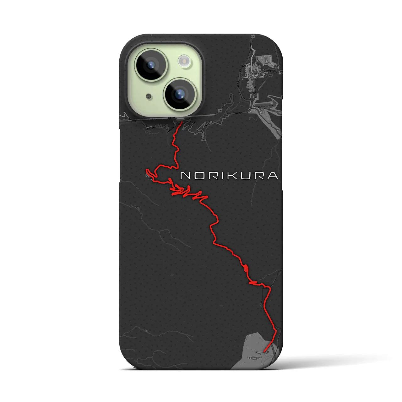 Recipro × Crossfield【乗鞍】地図柄iPhoneケース（バックカバータイプ・チャコール）iPhone 15 用
