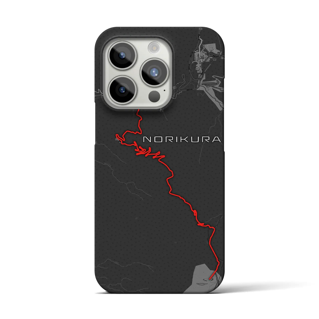 Recipro × Crossfield【乗鞍】地図柄iPhoneケース（バックカバータイプ・チャコール）iPhone 15 Pro 用