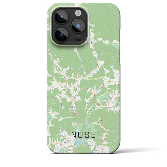 【能勢】地図柄iPhoneケース（バックカバータイプ・ナチュラル）iPhone 15 Pro Max 用