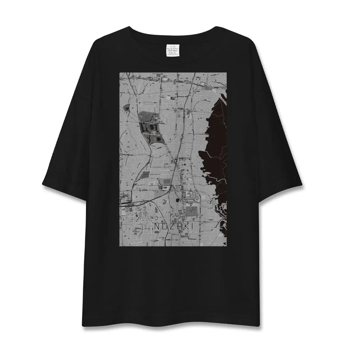 【野崎(大阪府)】地図柄ビッグシルエットTシャツ