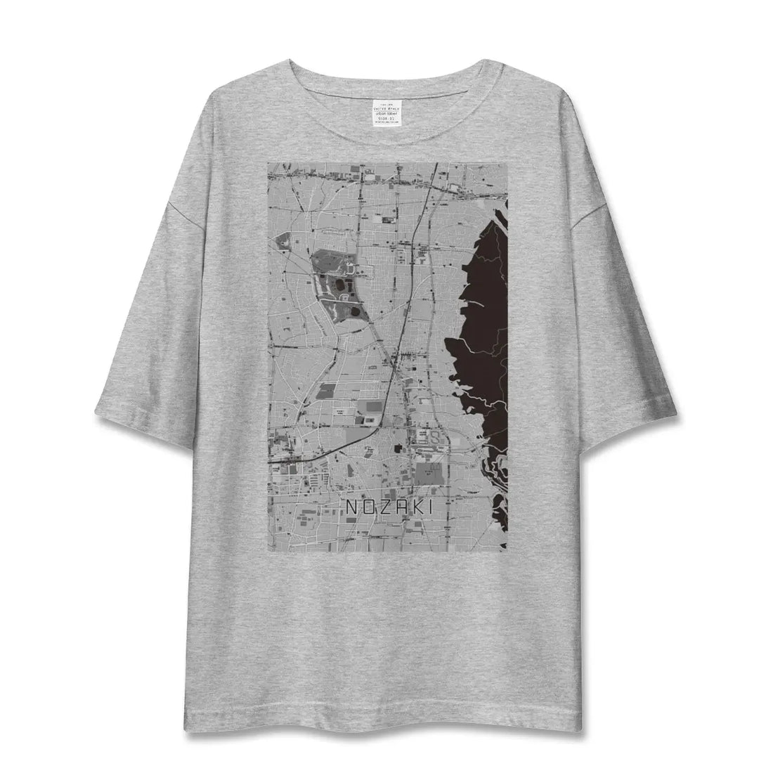 【野崎（大阪府）】地図柄ビッグシルエットTシャツ