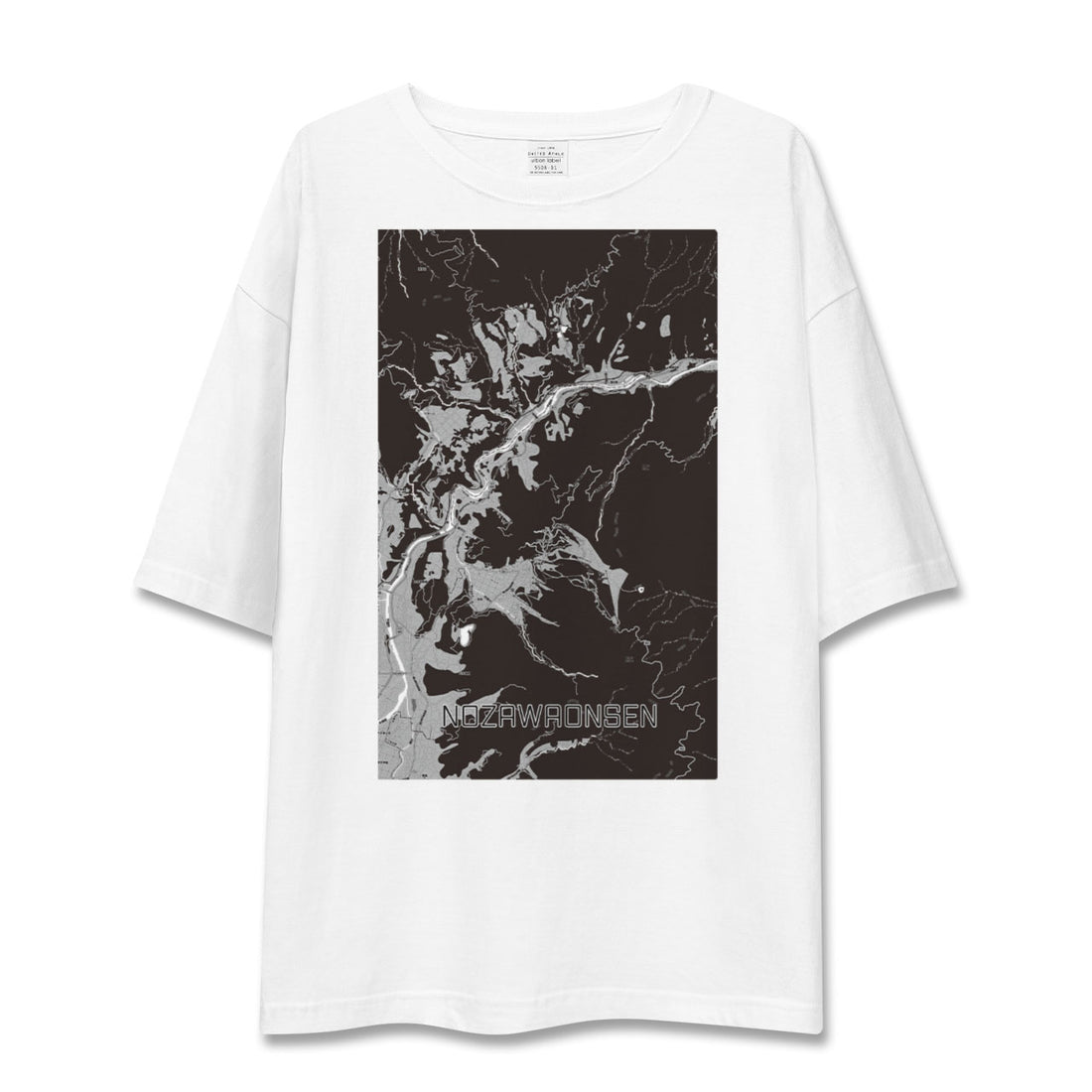 【野沢温泉(長野県)】地図柄ビッグシルエットTシャツ