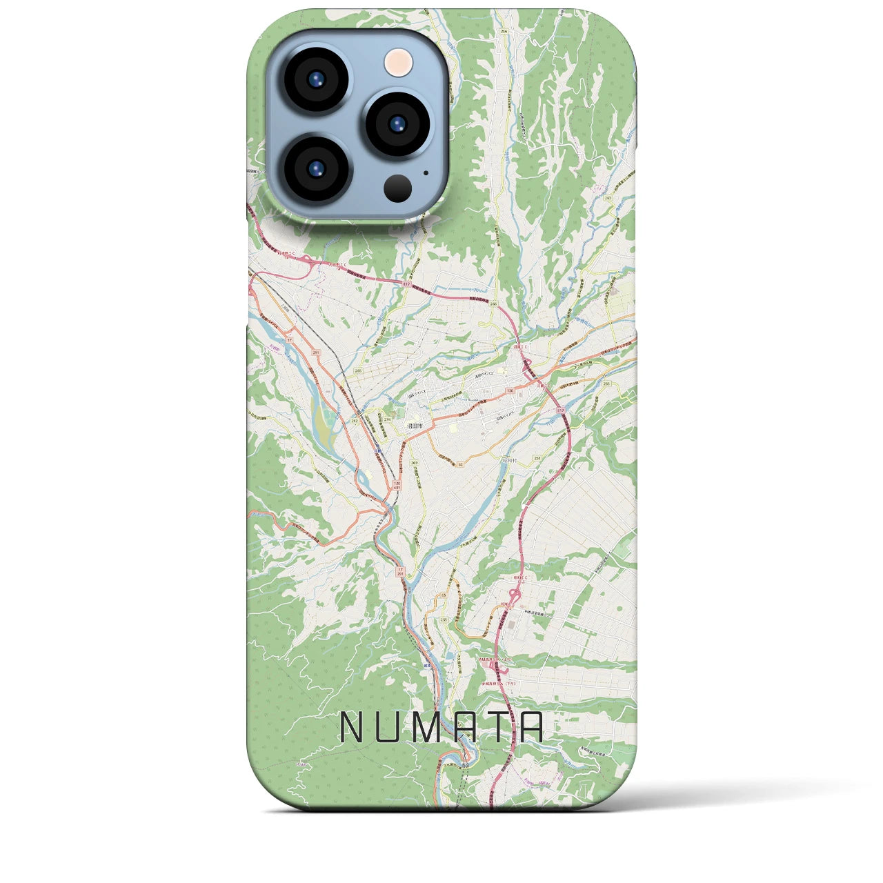 【沼田】地図柄iPhoneケース（バックカバータイプ・ナチュラル）iPhone 13 Pro Max 用
