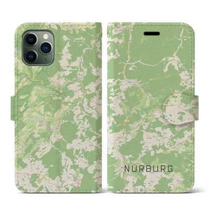 【ニュルブルク（ドイツ）】地図柄iPhoneケース（手帳タイプ）ナチュラル・iPhone 11 Pro 用