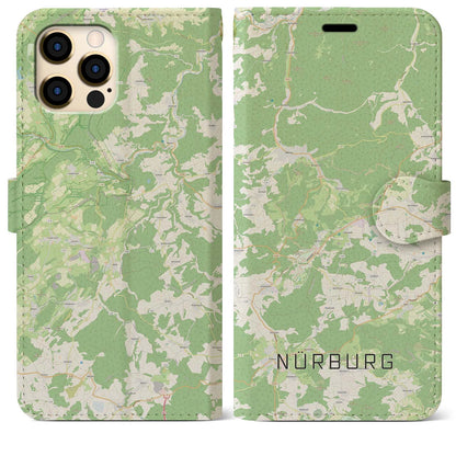 【ニュルブルク（ドイツ）】地図柄iPhoneケース（手帳タイプ）ナチュラル・iPhone 12 Pro Max 用