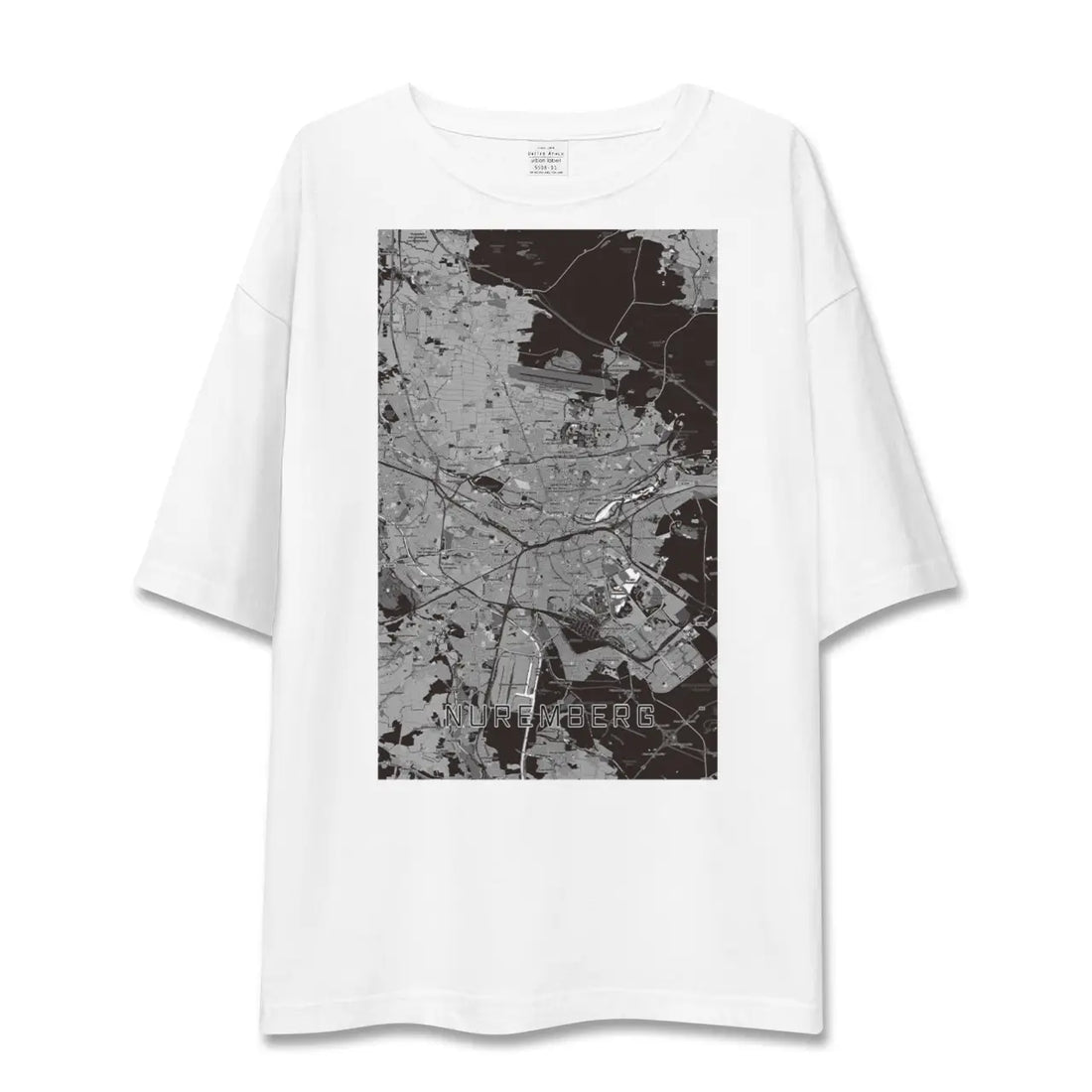 【ニュルンベルク（ドイツ）】地図柄ビッグシルエットTシャツ